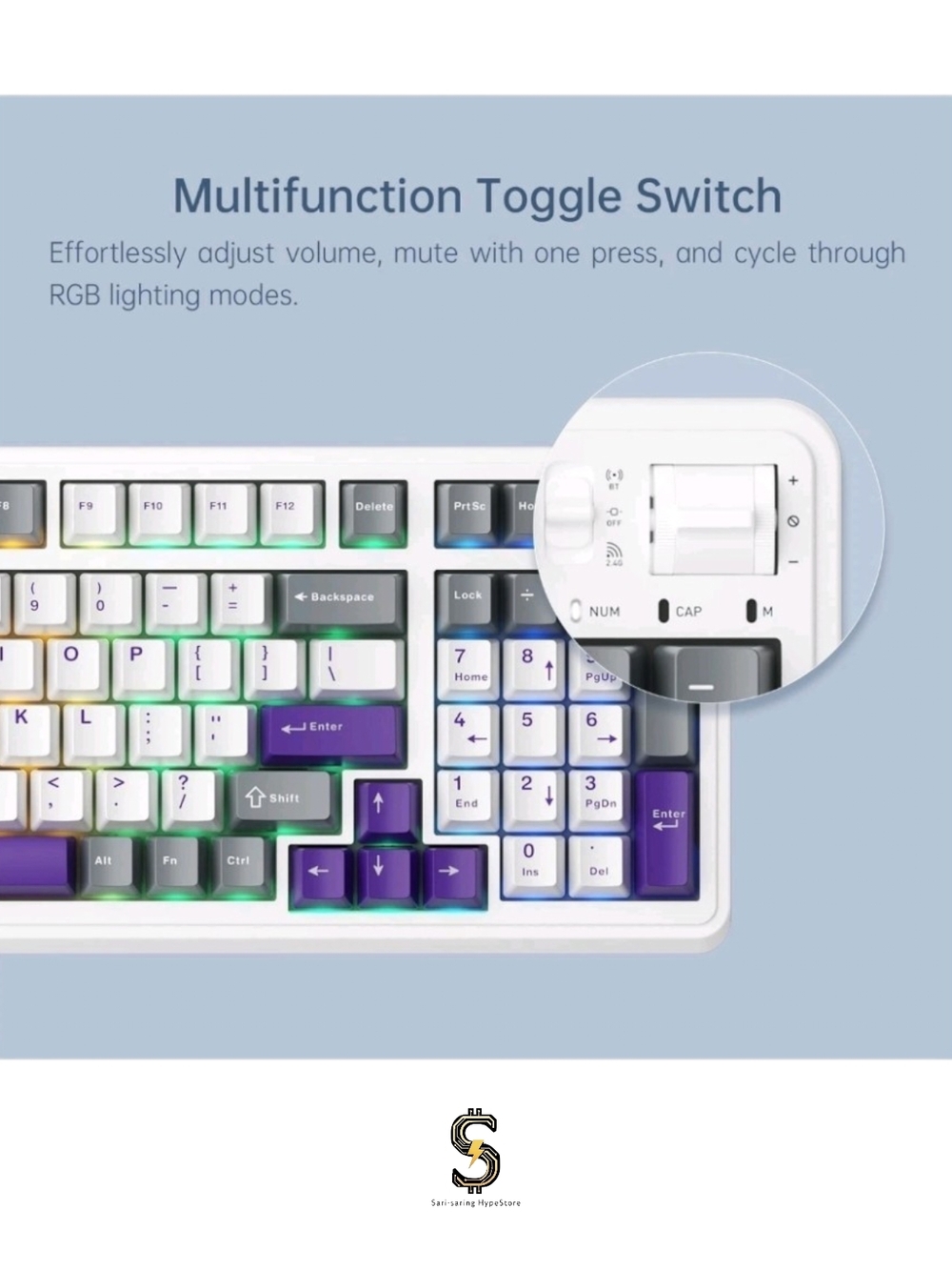 Machenike KG98 Mechanical Keyboard,Hot Swappable Custom Gaming Keyboard - Picture 11 of 15